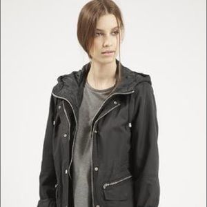 Topshop double zip/lined black jacket